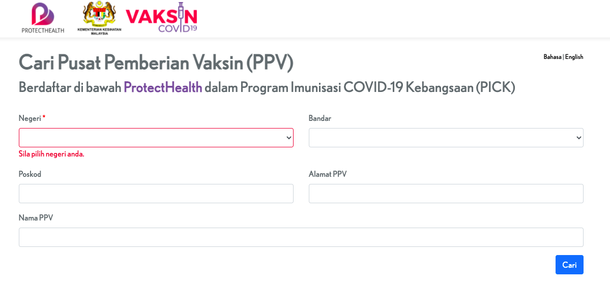 Langkah-Langkah Dapatkan Dos Penggalak Di Pusat Pemberian Vaksin (PPV) ProtectHealth