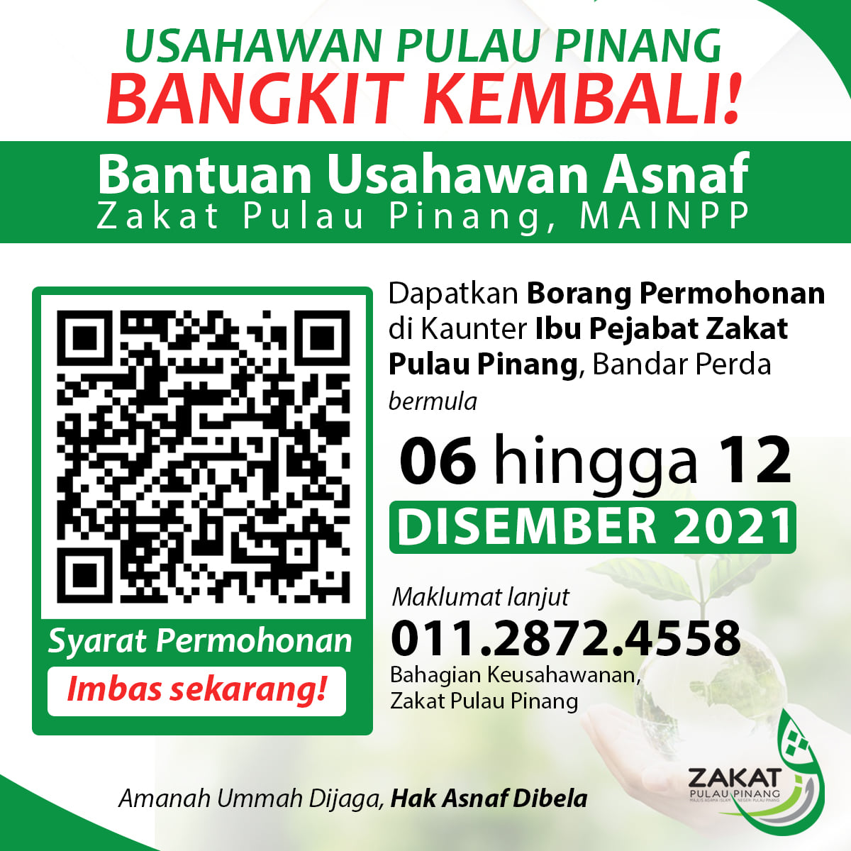 Bantuan Usahawan Asnaf Zakat Pulau Pinang, MAINPP & Dapatkan Syarat-Syaratnya Disini