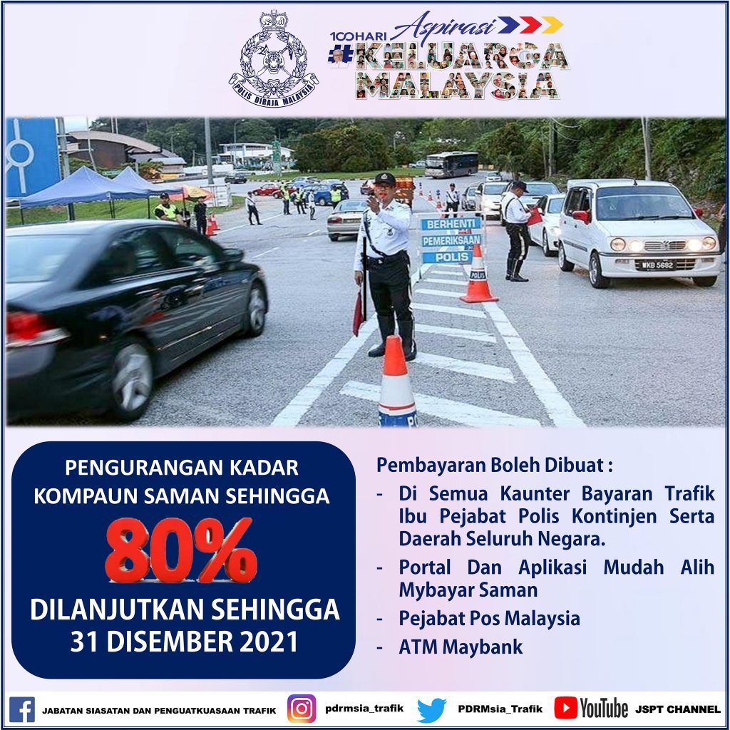 Diskaun Saman Trafik Dilanjutkan Sehingga 31 Disember 2021, Ini Cara Bayar Melalui ATM Maybank