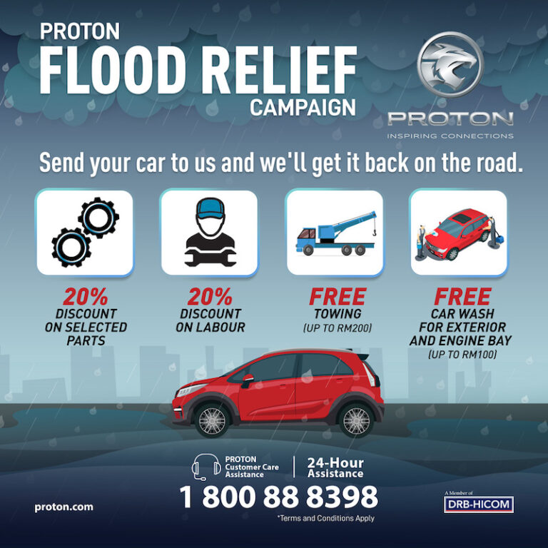  Diskaun Baiki Kereta Di Proton, Bantu Pelanggan Terjejas Akibat Banjir