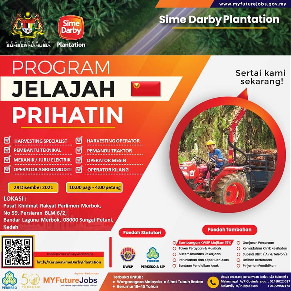 8 Jawatan Kosong & Peluang Kerja Dengan Sime Darby Plantation. Ikut Temuduga Program Jelajah Prihatin, Jangan Terlepas!