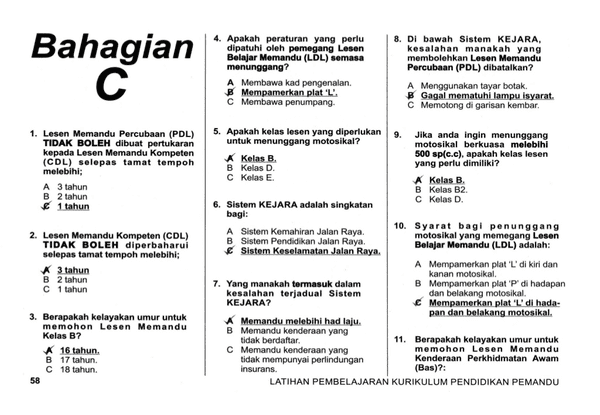 Cara Daftar Lesen Memandu & Contoh Soalan Ujian Komputer JPJ KPP Test