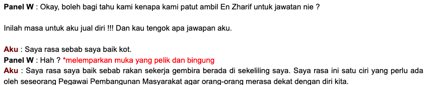 Tipu Sunat Je Ketika Interview, Nanti Panel Salah Faham. Tak Pasal Kena Reject!