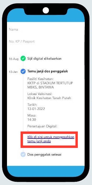 Terpaksa Batalkan Temujanji Dos Penggalak? Ini Cara Membatalkan Temujanji Guna MySejahtera