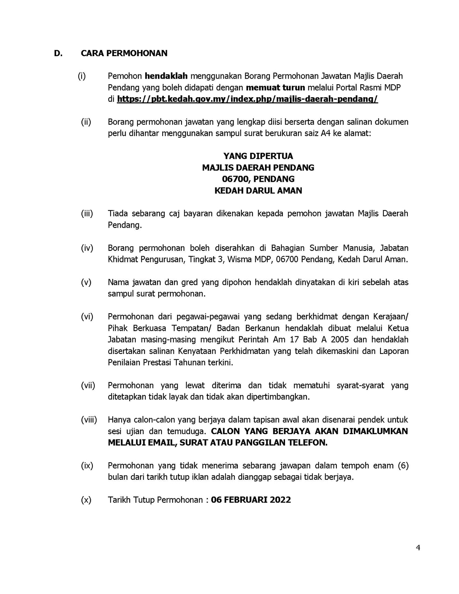 Jawatan Kosong Majlis Daerah Pendang, Kelayakan SPM & Setaraf. Klik Sini Untuk Permohonan