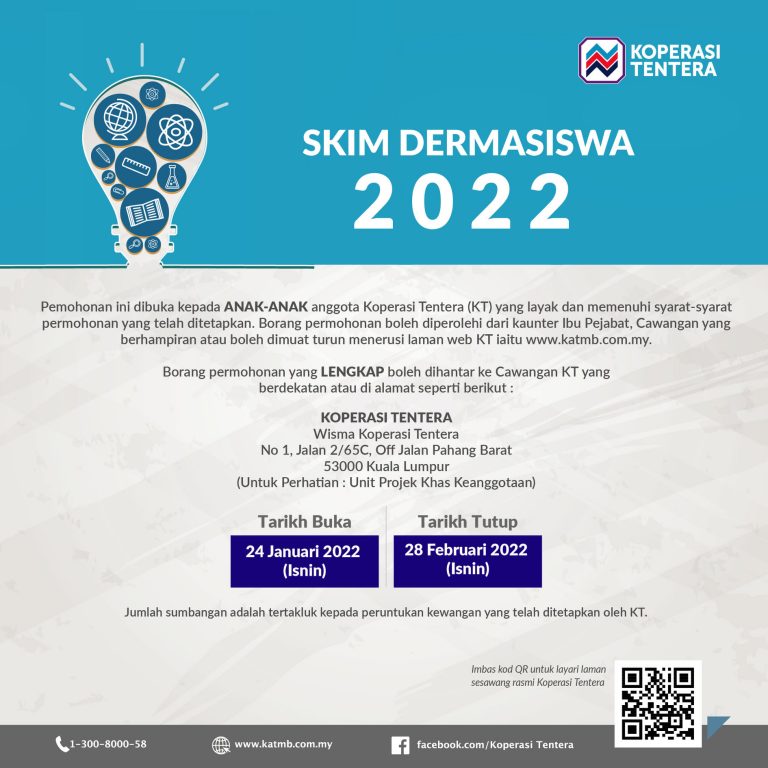 Cara Mohon Skim Dermasiswa Koperasi Tentera (DERMS), Semak Kelayakan Disini