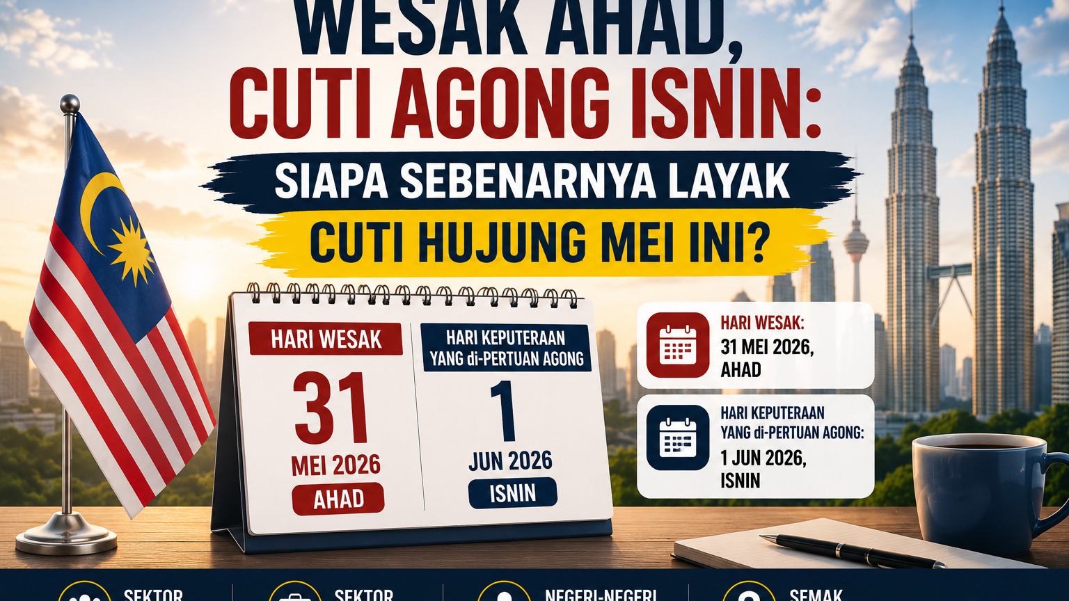 Wesak Ahad, Agong Isnin: Siapa Sebenarnya Layak Cuti Hujung Mei Ini?