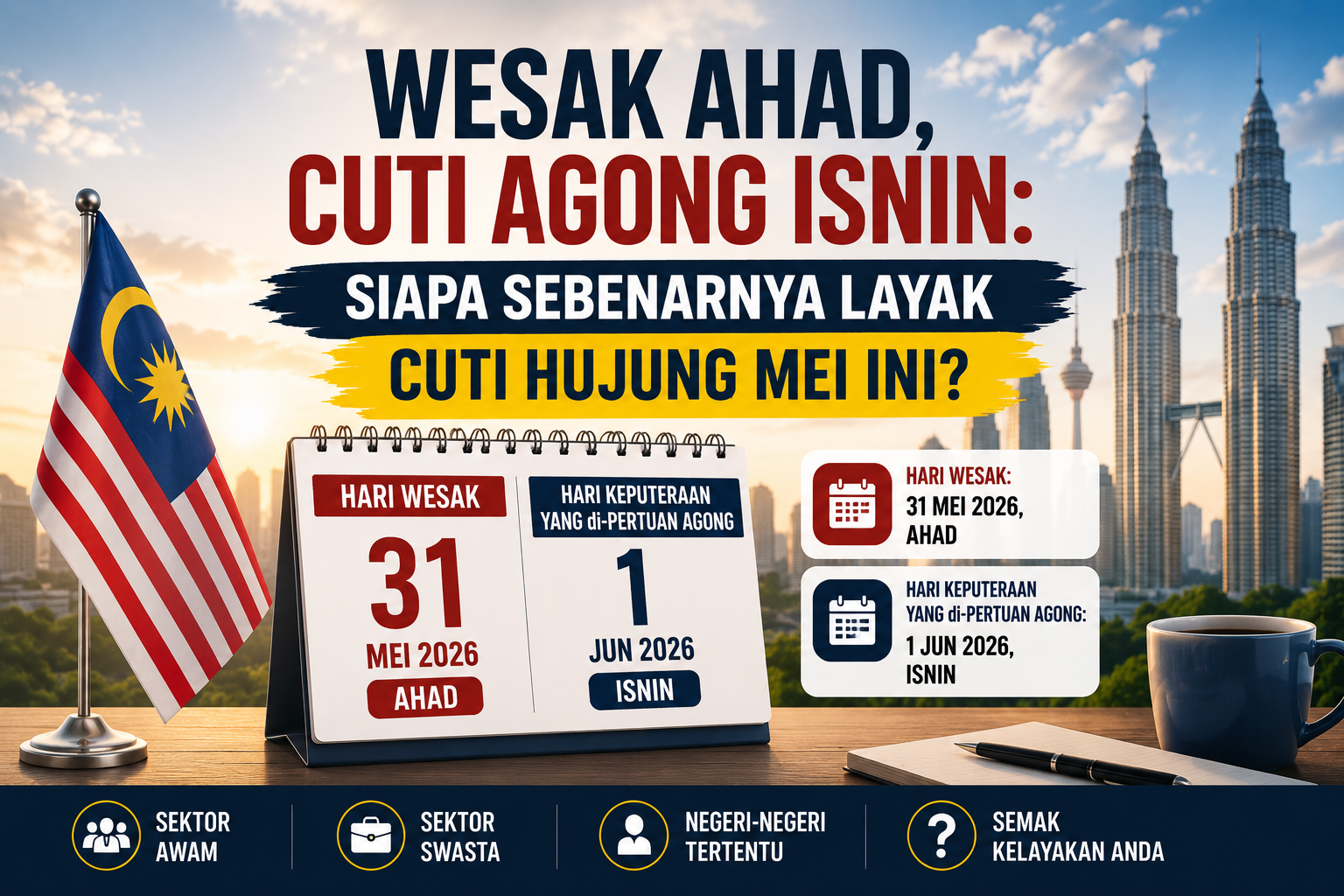 Wesak Ahad, Agong Isnin: Siapa Sebenarnya Layak Cuti Hujung Mei Ini?